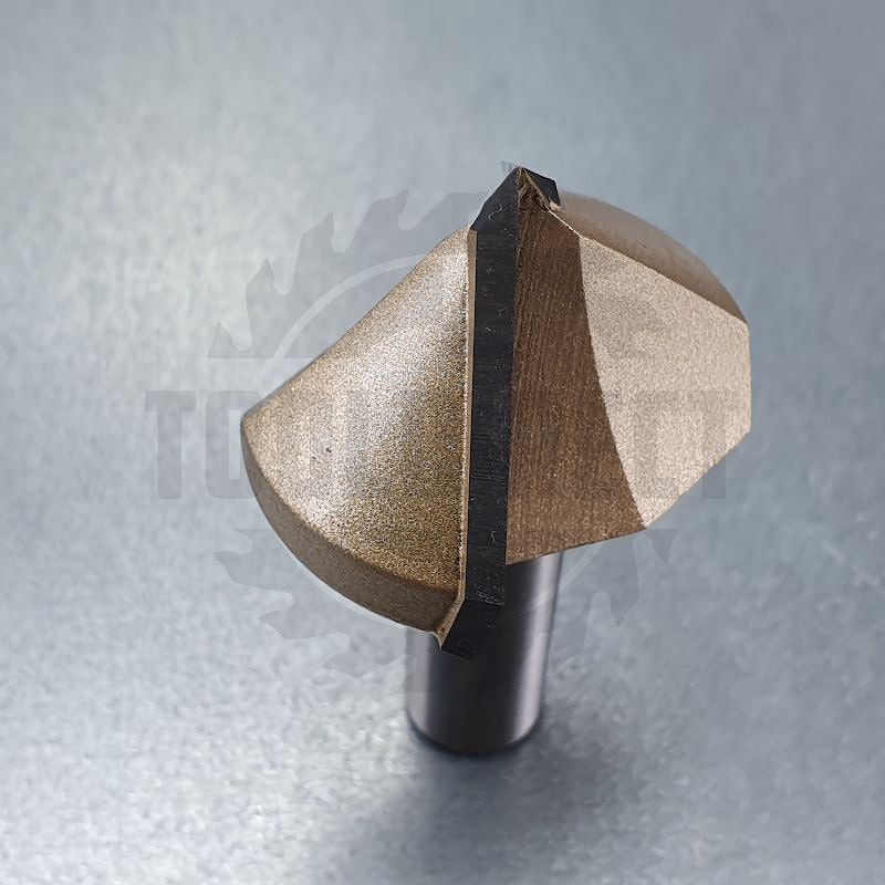 Фреза концевая пазовая конусная V-образная угол V=90° D=38.1x25.4x66 S=12 Z2 HW ARDEN
