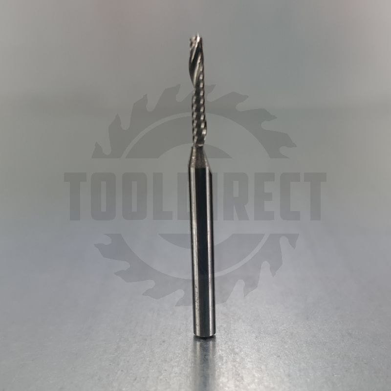 Фреза спиральная Z1 однозаходная (верхний рез) D=2x12x38 S=3.175 Tideway   