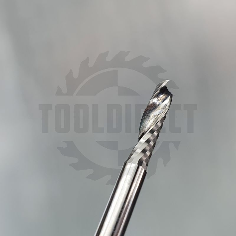 Фреза спиральная Z1 однозаходная (верхний рез) D=3.175x12x38 S=3.175 Tideway