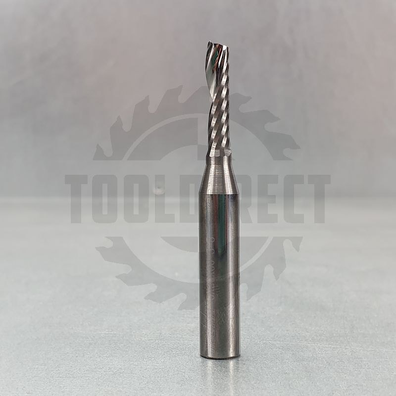 Фреза концевая спиральная Z1 однозаходная (верхний рез) D=5x20x60 S=8 Tideway   