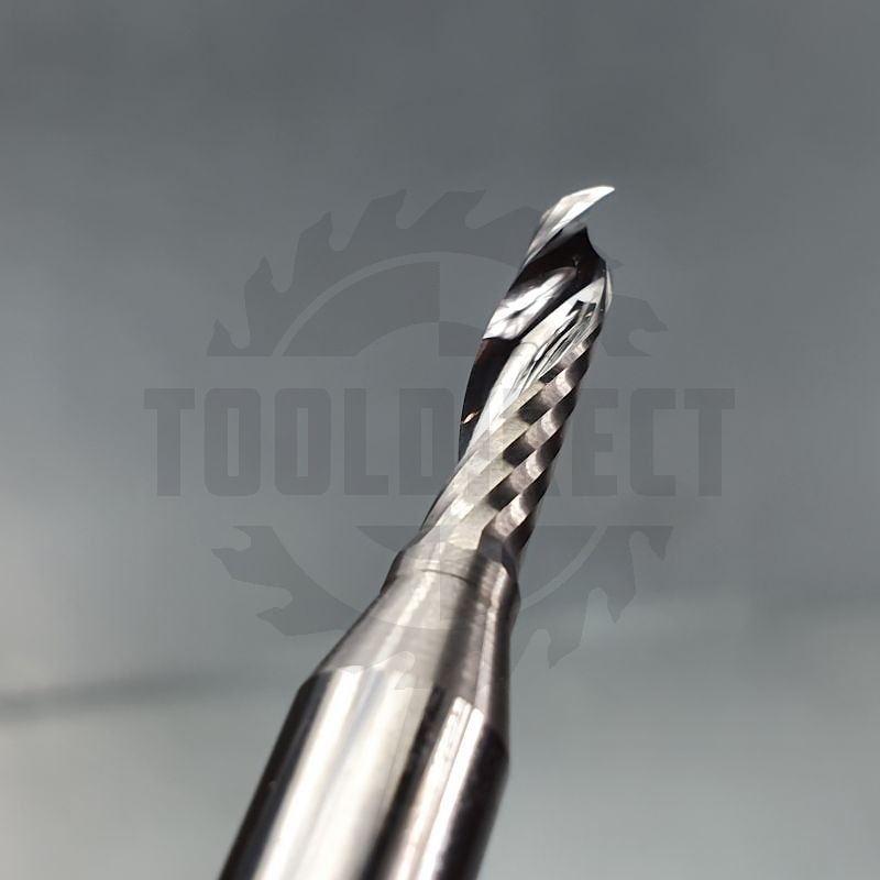 Фреза концевая спиральная Z1 однозаходная (верхний рез) D=5x20x60 S=8 Tideway   