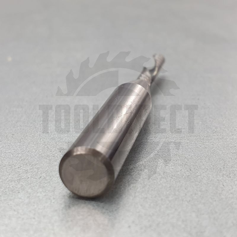 Фреза спиральная концевая для ЧПУ однозаходная Z1 (нижний рез) D=4x20x60 посадка S=8 Tideway