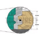 Фреза концевая "Сращивание Щит" 15-30мм D=38.1x32x71 S=12 Z2 HW ARDEN   