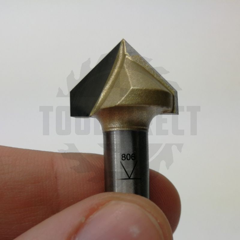 Фреза пазовая конусная V-образная угол V=90° D=19.05x12.7x45 S=8 Z2 HW ARDEN
