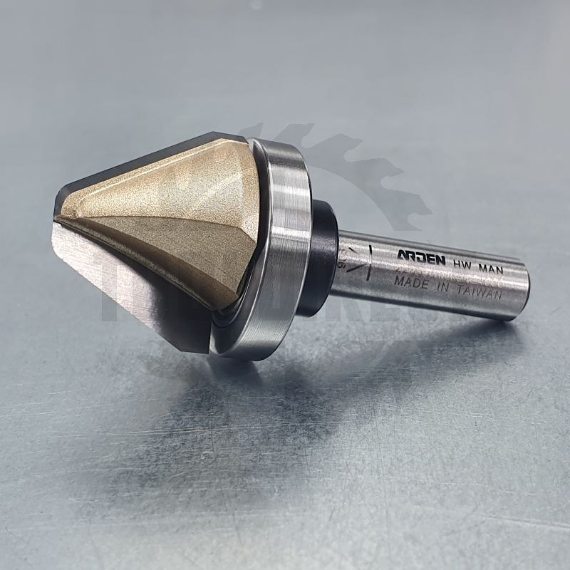 Фреза концевая конусная угол 60° (верхний подшипник 706100) D=25.4x19x57 S=8 Z2 HW ARDEN