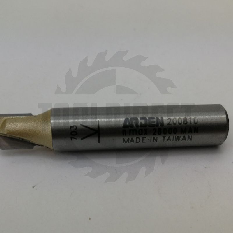 Фреза концевая пазовая конусная V-образная угол V=90° D=6.35x7.94x45 S=8 Z2 HW ARDEN