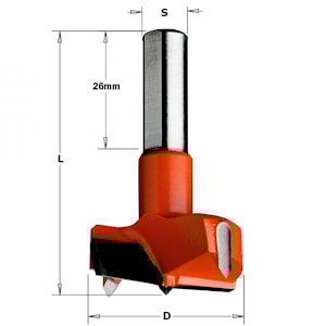 Сверло присадочное чашечное "Форстнера" левое D=45x57 S=10 LH Rotis  