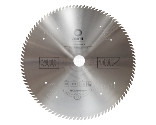 Пильный диск D=300x30x2,0/1,6 Z=100 ATB по плексигласу, пластикам PROCUT  