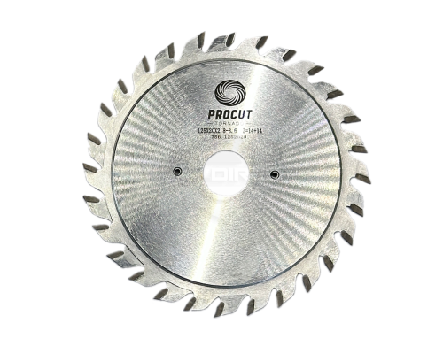 Пильный диск D=125x20x2.8-3.6/4.5 Z=28(14+14) подрезной составной PROCUT  