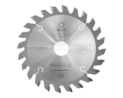 Пильный диск D=120x20x3.0-4.0/2.2 Z=24 подрезной конический PROCUT  